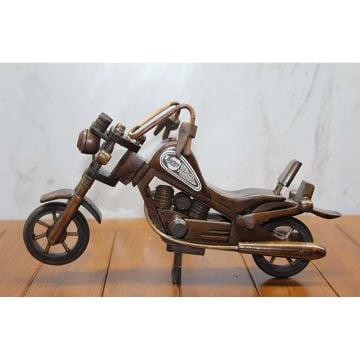 Dekoratif Nostaljik Ahşap Motosiklet (35 cm)