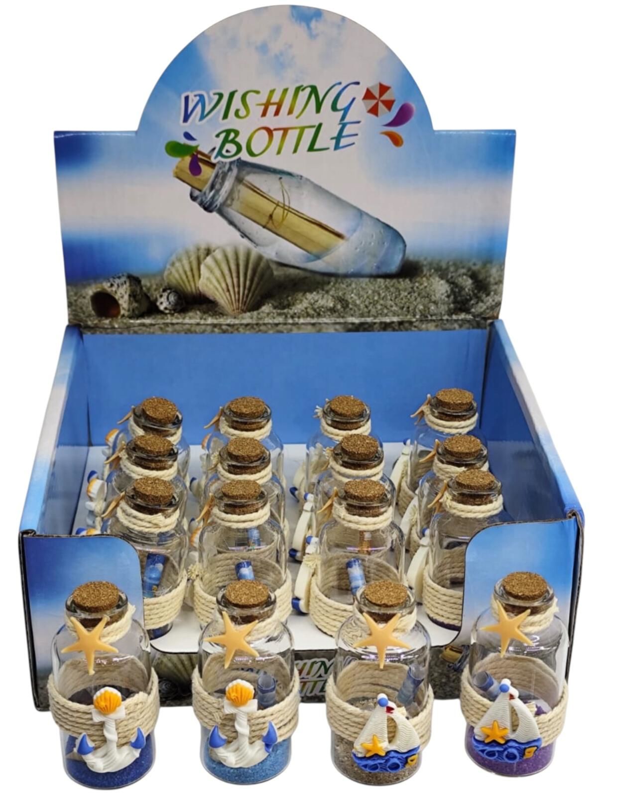 Wishing Bottle Deniz Marin Temalı Dilek Şişesi (12 Adet)
