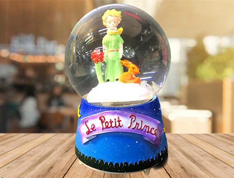 Kar Püskürten Küçük Prens Le Petit Prince Müzikli Cam Kar Küresi