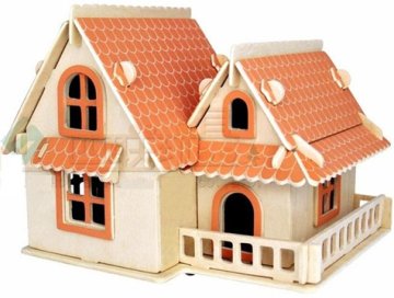 3D Puzzle Ahşap  Villa Maketi