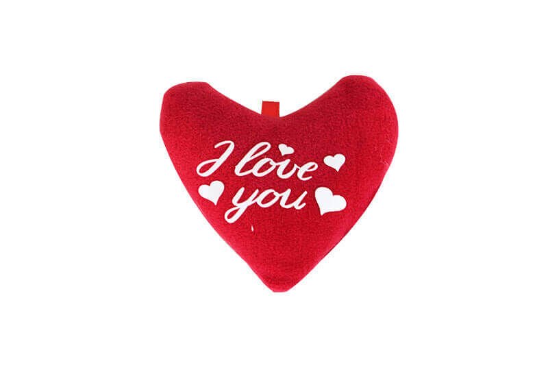 Sevgililer Günü Hediyesi I Love You Yazılı Kalp Yastık (13 Cm)