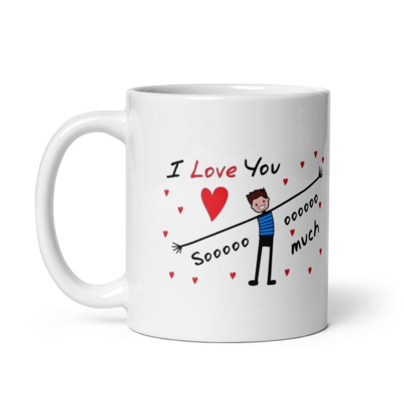 I Love You So Much Sevgililer Gününe Özel Seramik Kupa Bardak