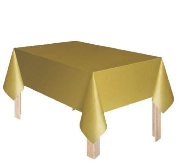 Gold Düz Plastik Masa Örtüsü (120cm x180cm)
