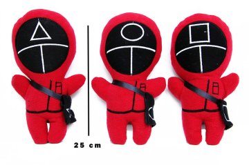 Squid Game Asker 3'lü Set Peluş Yastık