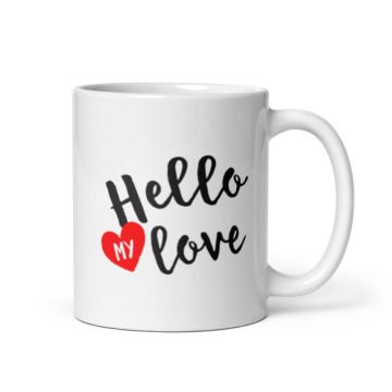 Hello My Love Sevgililer Gününe Özel Seramik Kupa Bardak