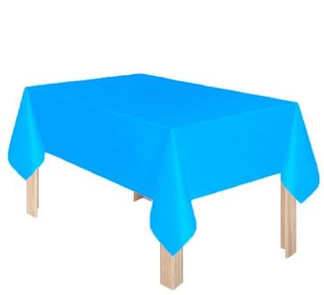 Mavi Düz Plastik Masa Örtüsü (120cm x180cm)