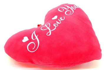 Sevgililer Günü Hediyesi I Love You Yazılı Kalp Yastık (20 cm)