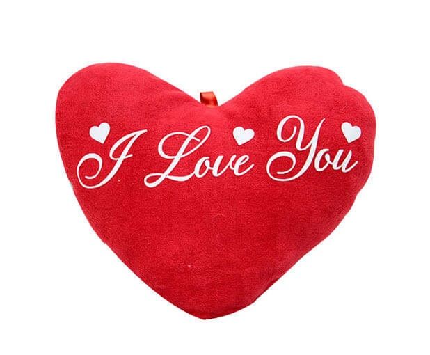 Sevgililer Günü Hediyesi I Love You Yazılı Kalp Yastık (20 cm)