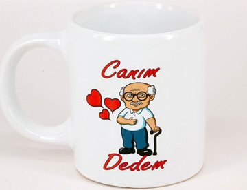 Canım Dedem Temalı 3D Stres Seramik Kupa Bardak