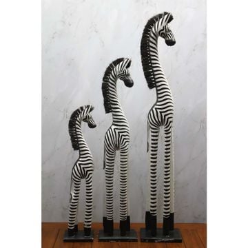 Ahşap Dekorlu Zebra Bibloları 3'lü (100 cm)