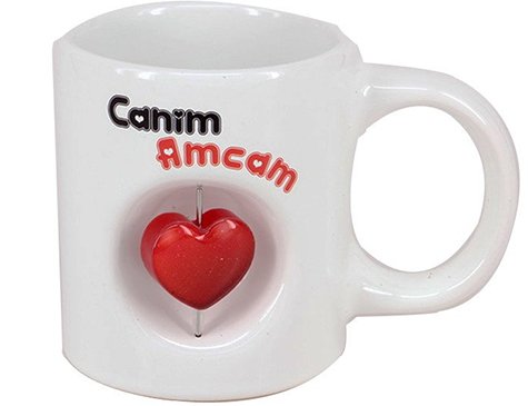 Canım Amcam Yazılı 3D Stres Seramik Kupa Bardak
