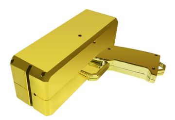 Altın Rengi Para Saçan Tabanca Süper Money Gun