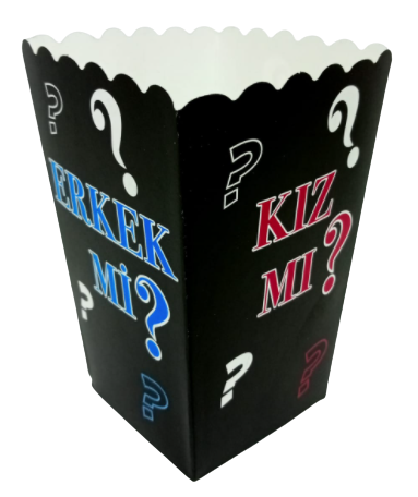 Kız Mı Erkek Mi Popcorn & Patlamış Mısır Kutusu (8 Adet)