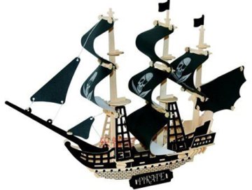 Ahşap 3D Puzzle Karayip Korsan Gemisi Maketi