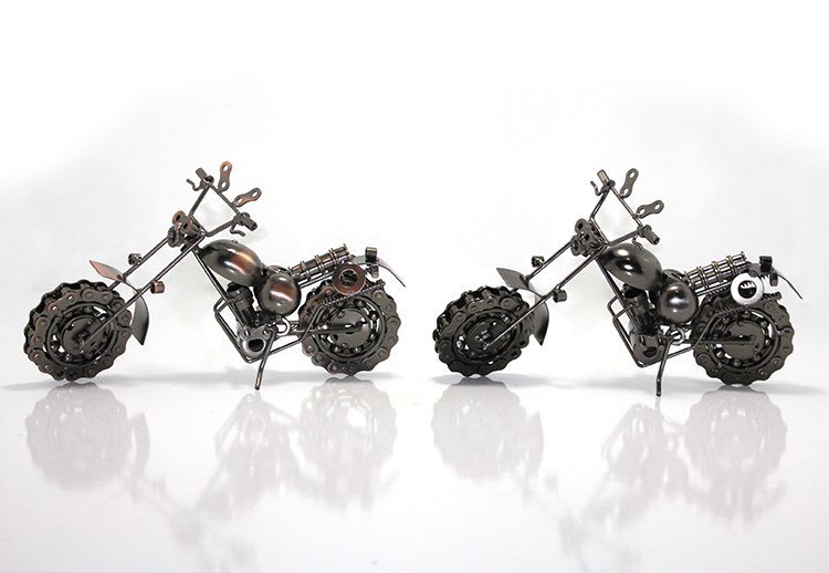 Metal Bilyeli Model Motorsiklet Maketi Orta Boy
