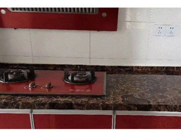 Mermer Desenli Mutfak Tezgah Üstü Yapışkanlı Folyo Kahverengi (5Mt)