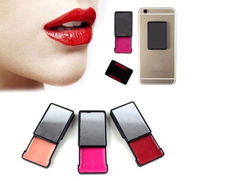 Telefon Arkası Ayna ve Dudak Parlatıcısı (3 Adet)