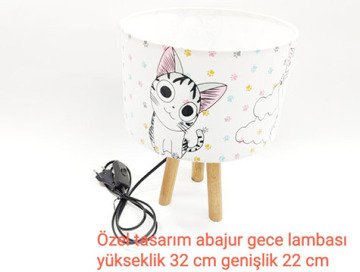 Dekoratif Kedi Tasarımlı Abajur