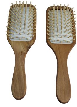 Doğal Ahşap El Yapımı Masaj Tarağı Saç Fırçası (25 cm x 8 cm)