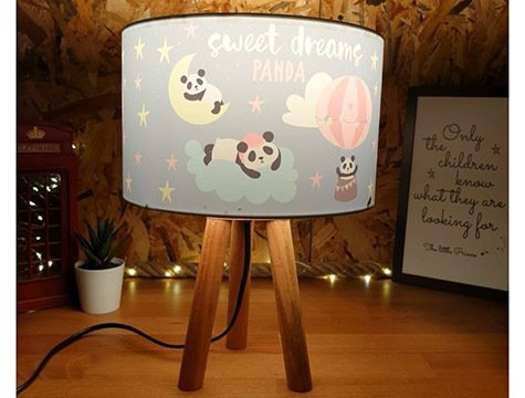 Panda Sweet Dreams Tasarımlı Dekoratif Abajur