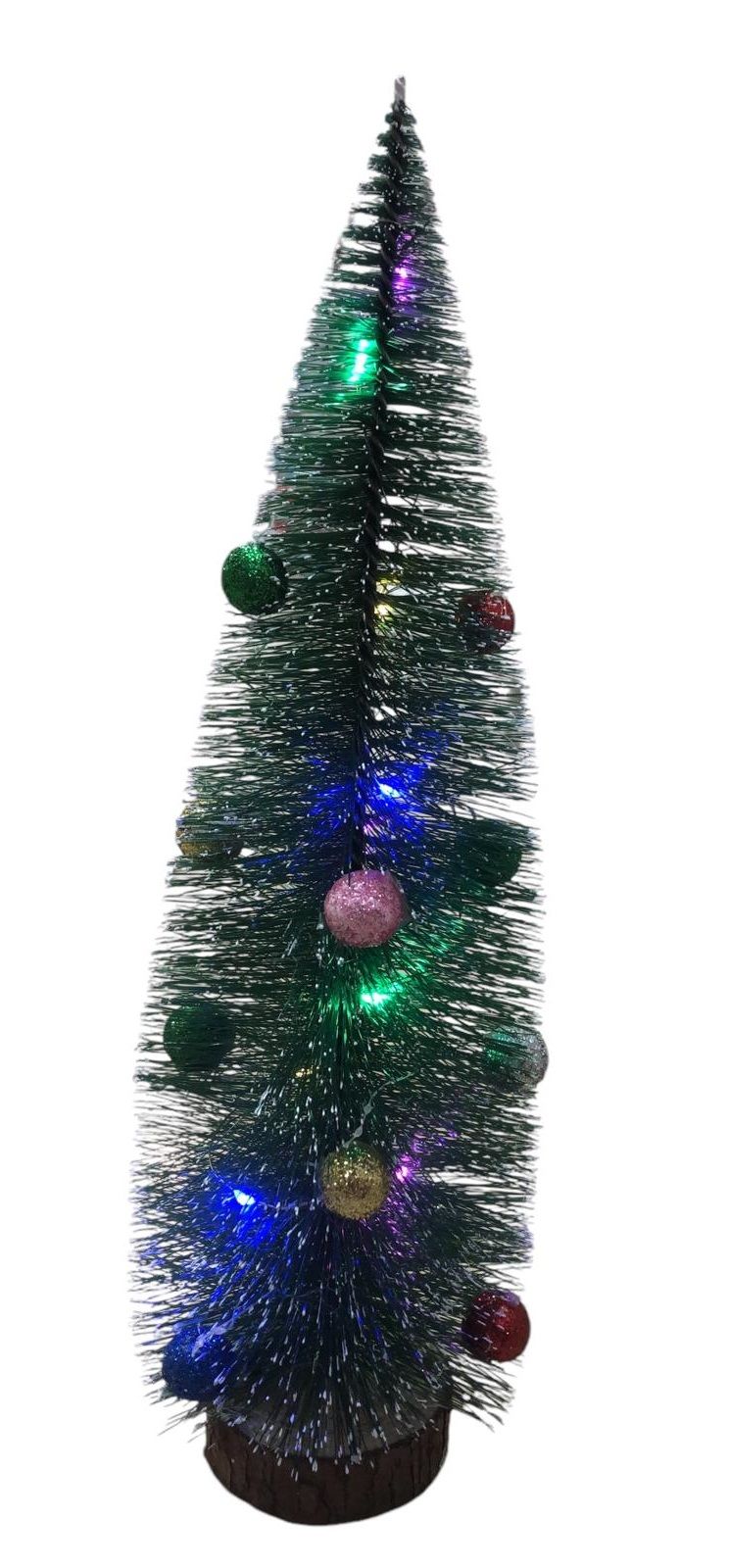 Dekoratif Mini Işıklı Süslü Çam Ağacı Yılbaşı Biblosu (30 cm)