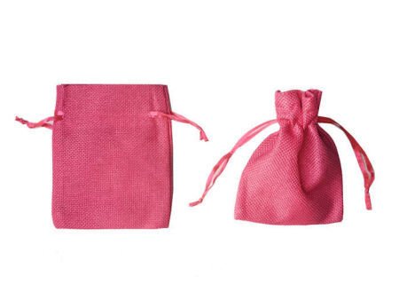 20 Adet Kına Çerez Kesesi Çuval Fuşya (12cm x 17cm)