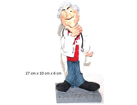 Düşünen Erkek Doktor Dekoratif Meslek Biblosu
