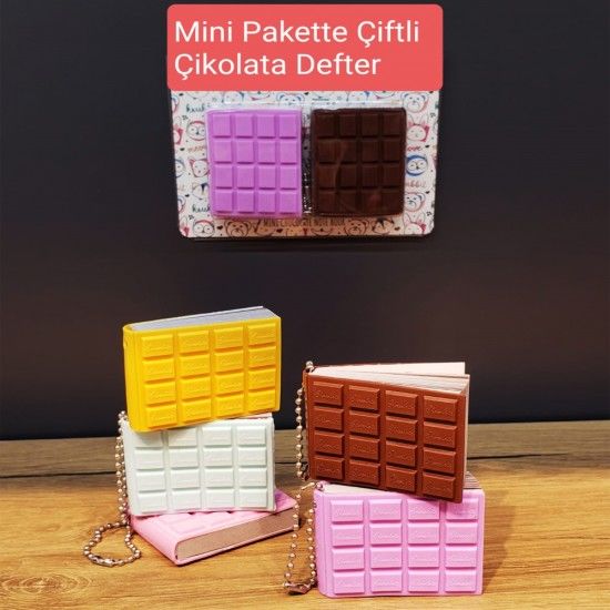 Mini Çiftli Çikolata Kokulu Not Defteri
