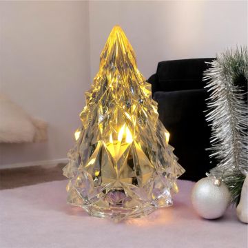 Işıklı Kristal Görünümlü Yılbaşı Çam Ağacı (8 CM)