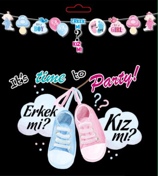 3D Kız Mı Erkek Mi Zarf Banner