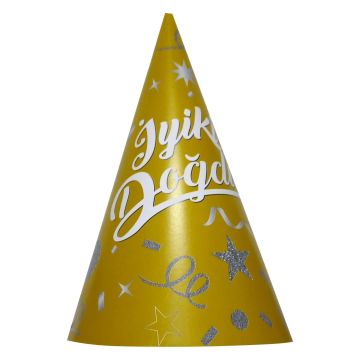 İyiki Doğdun Gold Tasarımlı Şapka 8'li