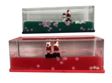 Dekoratif Batmayan Yılbaşı Noel Baba Kardan Adam Biblosu