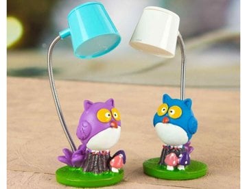 Baykuş Tasarımlı Mini Kitap Okuma Masa Lambası