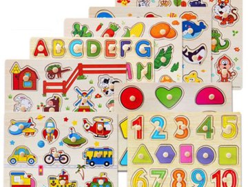 Ahşap Tutmalı Yap Boz Puzzle (Hayvan Meyve Taşıt)