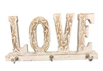Ahşap Love Tasarımlı Duvar Askısı