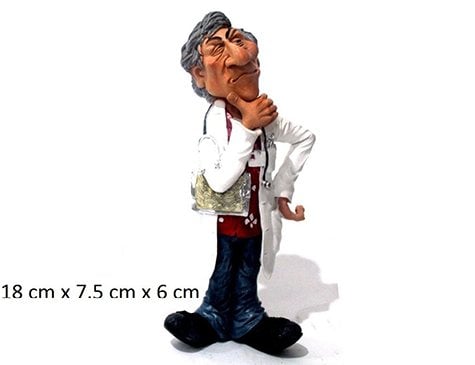 Düşünen Erkek Doktor Figürlü Dekoratif  Biblo