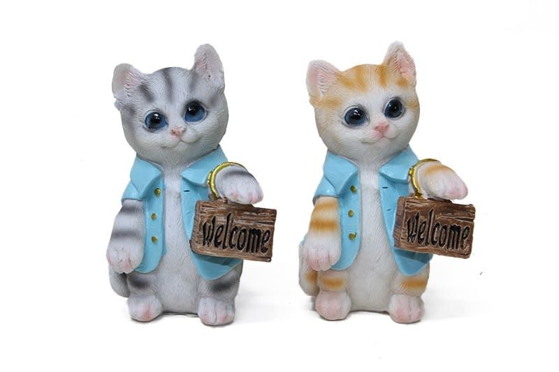 Dekoratif Polyester Sevimli Çantalı Kedi Biblosu