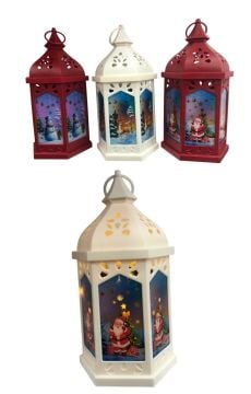 Yılbaşı Işıklı Noel Baba Geyik Kardan Adam Fener Biblosu