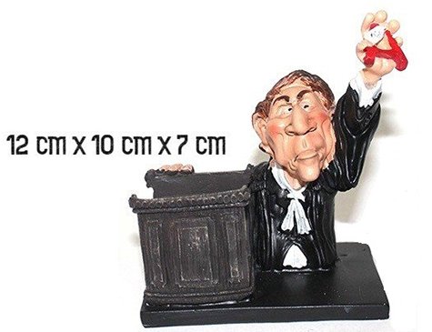 Erkek Avukat Figürlü Kartvizitlik Biblo