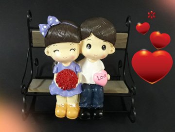 Sallanır Koltukta Love Temalı Sevimli Çift Biblo