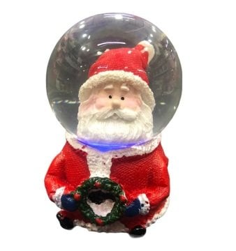Işıklı Yılbaşı Noel Baba Cam Fanus Kar Küresi