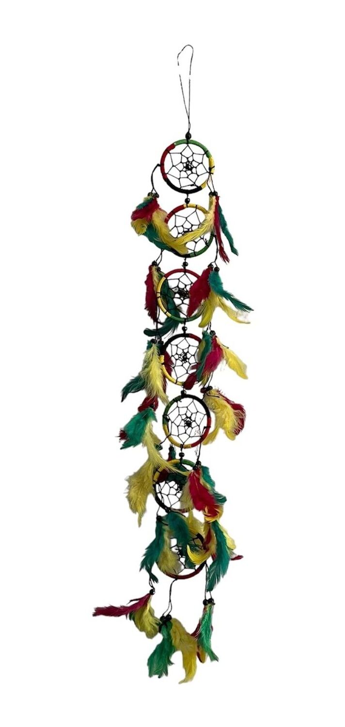Renkli 7 Katlı Rüya Düş Kapanı Dream Catcher (55 cm x 6 cm)