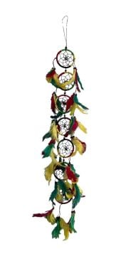 Renkli 7 Katlı Rüya Düş Kapanı Dream Catcher (55 cm x 6 cm)