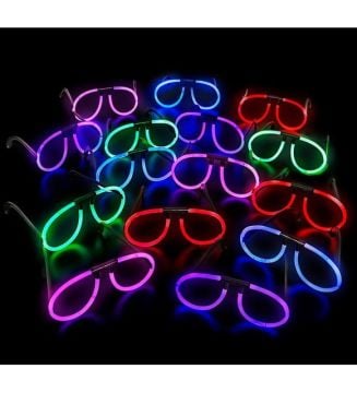 Neon Işıklı Fosforlu Glow Gözlük Renkli Gözlük