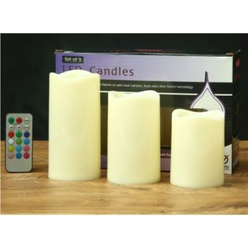 Uzaktan Kumandalı Renk Değiştiren Led Mum Candles (3 Adet)
