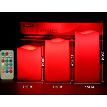 Uzaktan Kumandalı Renk Değiştiren Led Mum Candles (3 Adet)