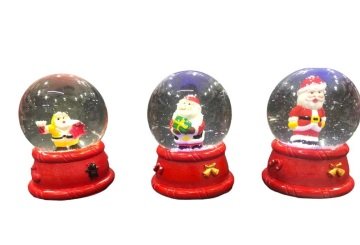Işıklı Yeni Yıl Noel Baba Cam Fanus Kar Küresi