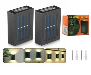 Çift Taraflı Solar Dış Mekan Bahçe Aydınlatma Lambası