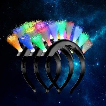 Rengarenk Parti Işıklı Taç