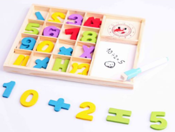 Zeka Gelişim Ahşap Sayı Rakam Saat Matematik Seti